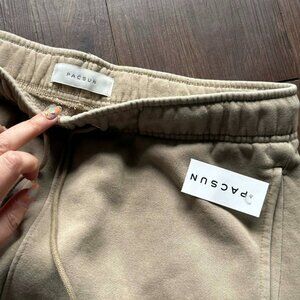 PacSun Extreme Baggy Sweatpants Mens M Tan Fleece Streetwear Joggers 3207